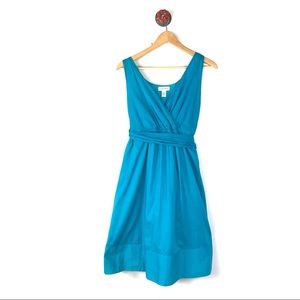 Calvin Klein dress faux wrap sleeveless tie waist